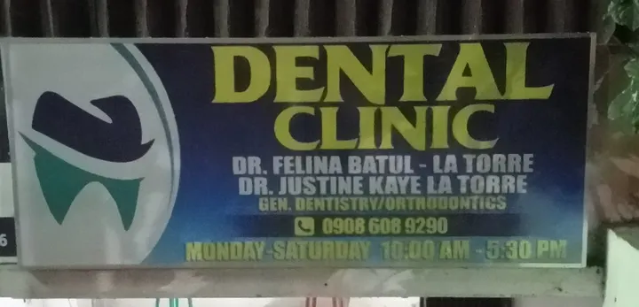 The Batul-La Torre Dental Clinic sign above the clinic entrance on Rizal Avenue